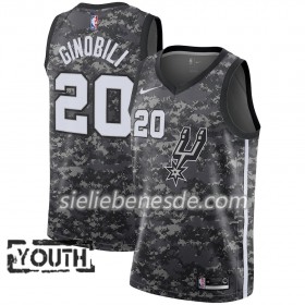 Kinder NBA San Antonio Spurs Trikot Manu Ginobili 20 Nike City Edition Schwarz Swingman